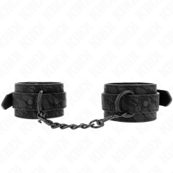 KINK - MANKIETY POKRYTE CIEMNA KORONKA Z REGULACJA CZARNY 19-26 CM
