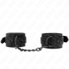 KINK - MANKIETY POKRYTE CIEMNA KORONKA Z REGULACJA CZARNY 19-26 CM