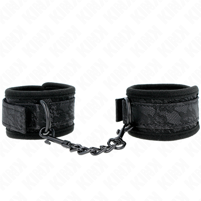 KINK - MANKIETY POKRYTE CIEMNA KORONKA NEOPREN REGULOWANY CZARNY 20-29 CM X 5 CM