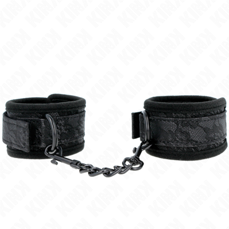 KINK - MANKIETY POKRYTE CIEMNA KORONKA NEOPREN REGULOWANY CZARNY 20-29 CM X 5 CM