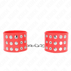 KINK - ZAPIECIE NA NADGARSTKI CZERWONE REGULACJA 19-24 CM X 5,5 CM