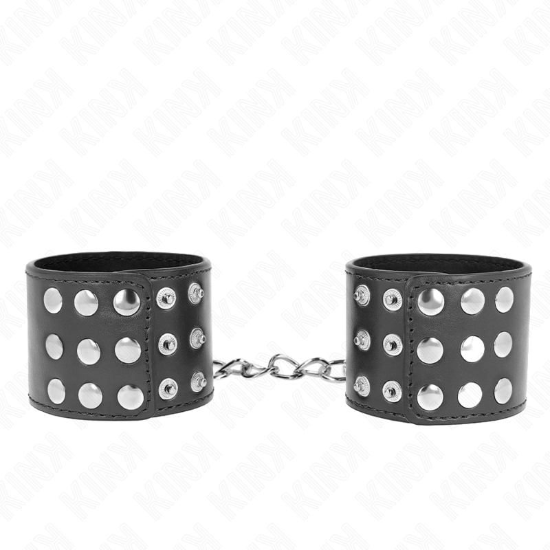 KINK - ZAPIECIE NA NADGARSTKI ZAPINANE NA NAPIECIE CZARNE REGULOWANE 19-24 CM X 5,5 CM