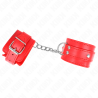 KINK - 3 ZAPIECIA NA NADGARSTKI D-RING REGULOWANE CZERWONE 17,5-25 CM X 6 CM