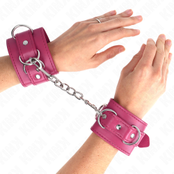 KINK - 3 ZAPIECIA NA NADGARSTKI D-RING REGULOWANE RÓZOWE 17,5-25 CM X 6 CM