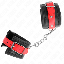 KINK - ZABEZPIECZNIK NA NADGARSTKI CZARNY Z CZERWONYM PASEM REGULOWANY 17-28 CM X 6 CM