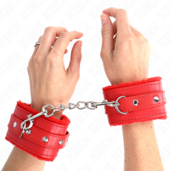 KINK - OKLADKI NA NADGARSTKI PREMIUM CZERWONE Z CZERWONYM PASEM Z REGULACJA 17-29 CM X 6 CM