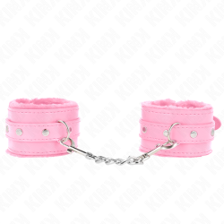 KINK - OKLADKI NA NADGARSTKI PREMIUM RÓZOWE Z RÓZOWYM PASEM Z REGULACJA 17-29 CM X 6 CM
