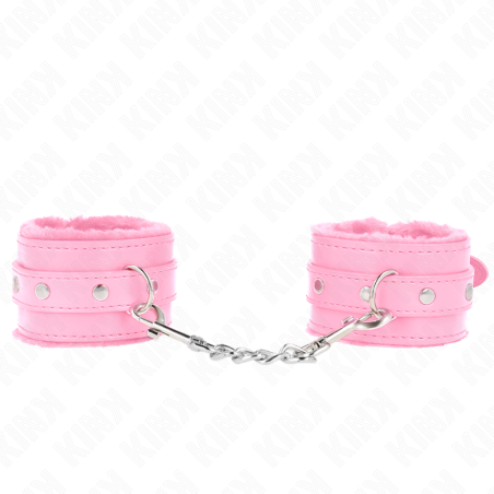 KINK - OKLADKI NA NADGARSTKI PREMIUM RÓZOWE Z RÓZOWYM PASEM Z REGULACJA 17-29 CM X 6 CM
