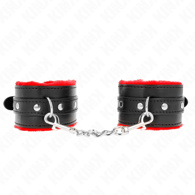KINK - OKLADKI NA NADGARSTKI PREMIUM CZERWONE Z CZARNYM PASEM Z REGULACJA 17-29 CM X 6 CM