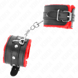 KINK - OKLADKI NA NADGARSTKI PREMIUM CZERWONE Z CZARNYM PASEM Z REGULACJA 17-29 CM X 6 CM