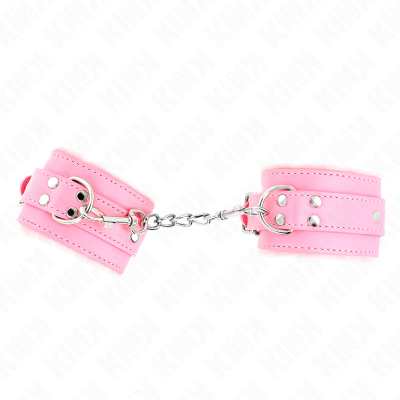 KINK - OKLADKI NA NADGARSTKI RÓZOWE Z RÓZOWYM PASEM Z REGULACJA 17-29 CM X 6 CM