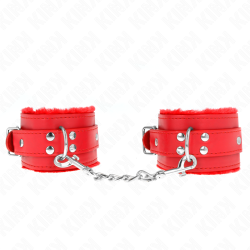 KINK - OKLADKI NA NADGARSTKI CZERWONE Z CZERWONYM PASEM Z REGULACJA 17-29 CM X 6 CM