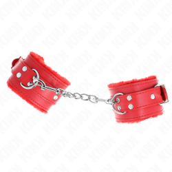 KINK - OKLADKI NA NADGARSTKI CZERWONE Z CZERWONYM PASEM Z REGULACJA 17-29 CM X 6 CM