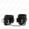 KINK - RESISTENZA DA POLSO IMBOTTITA IN PELLICCIA NERA CON CINTURA NERA REGOLABILE 17-29 CM X 6 CM