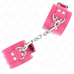KINK - OPASKI NA NADGARSTKI MALINOWA RÓZA Z WYSCIÓLKA MALINOWA RÓZA REGULOWANA 20-28 CM X 5,5 CM