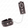 KINK - MALE OPTYCZKI NA NADGARSTKI CZARNE Z CZERWONA PODSZEWKA Z REGULACJA 14-24 CM X 3,5 CM