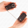 KINK - MALE OPTYCZKI NA NADGARSTKI CZARNE Z CZERWONA PODSZEWKA Z REGULACJA 14-24 CM X 3,5 CM