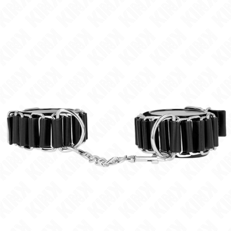 KINK - CIENKIE ZABEZPIECZNIKI NA NADGARSTKI, CZARNE Z REGULACJA 16-22 CM X 3,5 CM