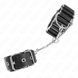 KINK - CIENKIE ZABEZPIECZNIKI NA NADGARSTKI, CZARNE Z REGULACJA 16-22 CM X 3,5 CM