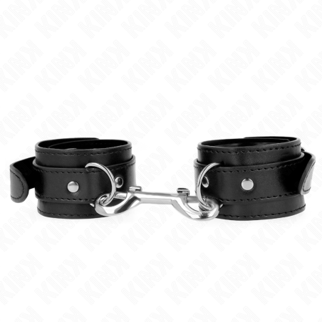 KINK - ZABEZPIECZACZE NA NADGARSTKI - POJEDYNCZY RZAD NITÓW CZARNY REGULOWANY 17-28 CM X 5 CM