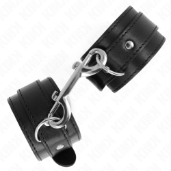 KINK - ZABEZPIECZACZE NA NADGARSTKI - POJEDYNCZY RZAD NITÓW CZARNY REGULOWANY 17-28 CM X 5 CM