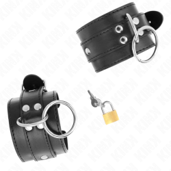 KINK - O-RING ZABEZPIECZENIA NA NADGARSTKI CZARNE REGULOWANE 20-28 CM X 5,5 CM