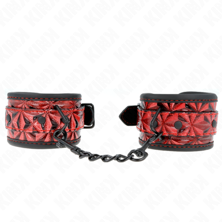 KINK - ZABEZPIECZNIK NA NADGARSTKI W DIAMENTOWY WZÓR CIEMNOCZERWONY REGULOWANY 17-26 CM X 5,5 CM