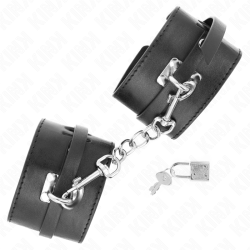 KINK - ZABEZPIECZACZE NA NADGARSTKI DELUXE CZARNE Z REGULACJA 14,5-21 CM X 6 CM