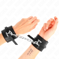 KINK - ZABEZPIECZACZE NA NADGARSTKI DELUXE CZARNE Z REGULACJA 14,5-21 CM X 6 CM