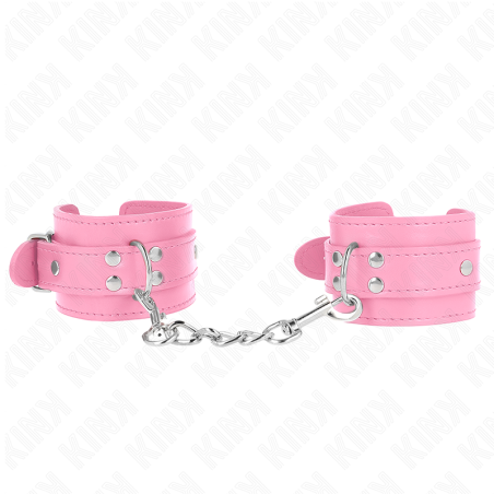 KINK - PROSTE ZAPIECIA NA NADGARSTKI RÓZOWE REGULOWANE 20-23 CM X 5,5 CM