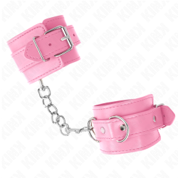 KINK - PROSTE ZAPIECIA NA NADGARSTKI RÓZOWE REGULOWANE 20-23 CM X 5,5 CM