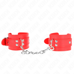 KINK - PROSTE ZAPIECIE NA NADGARSTKI CZERWONE REGULOWANE 20-23 CM X 5,5 CM