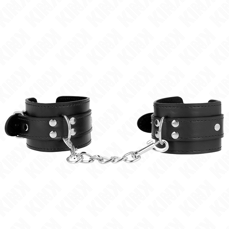KINK - PROSTE ZAPIECIE NA NADGARSTKI CZARNE REGULOWANE 20-23 CM X 5,5 CM