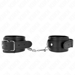 KINK - CIENKIE ZAPIECIA NA NADGARSTKI CZARNE Z REGULACJA 21-33 CM