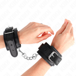 KINK - CIENKIE ZAPIECIA NA NADGARSTKI CZARNE Z REGULACJA 21-33 CM