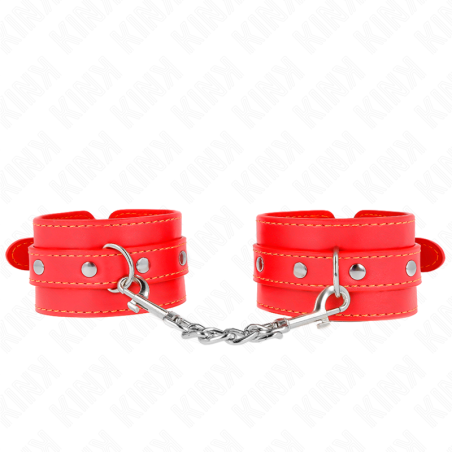 KINK - CIENKIE ZAPIECIA NA NADGARSTKI CZERWONE Z REGULACJA 21-33 CM