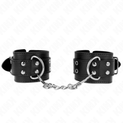 KINK - ZABEZPIECZNIK NA NADGARSTKI Z PODWÓJNA KLAMrA CZARNY Z REGULACJA 19-26 CM