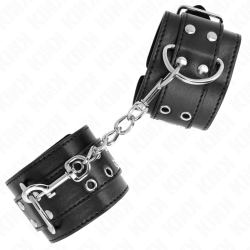 KINK - ZABEZPIECZNIK NA NADGARSTKI Z PODWÓJNA KLAMrA CZARNY Z REGULACJA 19-26 CM