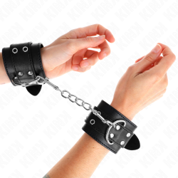 KINK - ZABEZPIECZNIK NA NADGARSTKI Z PODWÓJNA KLAMrA CZARNY Z REGULACJA 19-26 CM