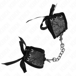 KINK - SCANDAL ZABIEGI NA NADGARSTKI CZARNE KORONKOWE SZCZEGÓLY 24,5 CM X 6,5 CM