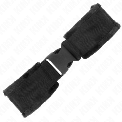 KINK - NYLONOWE ZAPIECIA NA NADGARSTKI CZERWONY-CZARNY MODEL 1 AJDUSTABLE 25-35 CM X 6 CM