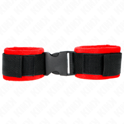 KINK - NYLONOWE ZAPIECIE NA NADGARSTKI NA HACZYKI I PETLE CZARNY MODEL 1 REGULACJA 25-35 CM X 6 CM