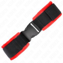 KINK - NYLONOWE ZAPIECIE NA NADGARSTKI NA HACZYKI I PETLE CZARNY MODEL 1 REGULACJA 25-35 CM X 6 CM