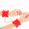 KINK - PUNHOS ELÁSTICOS DE RENDA VERMELHO