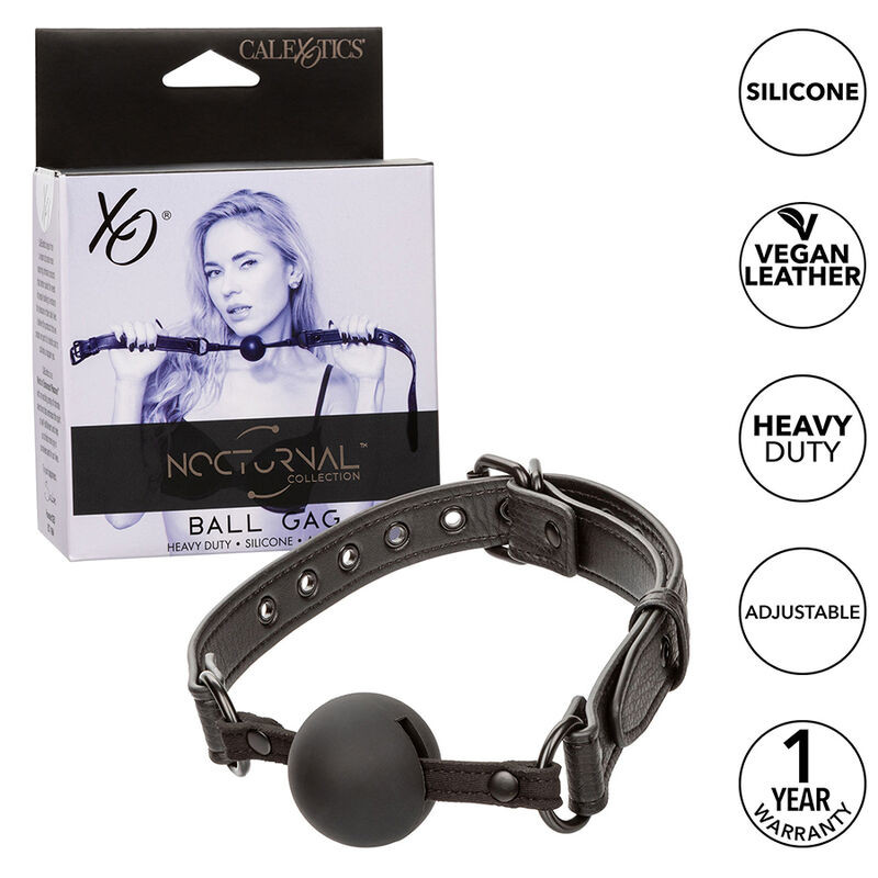 CALEXOTICS - NOCTURNAL BALL GAG SILIKON CZARNY