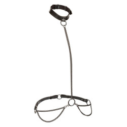 CALEXOTICS - EUPHORIA CHAIN HALTER COLLAR & LEASH DUZY ROZMIAR