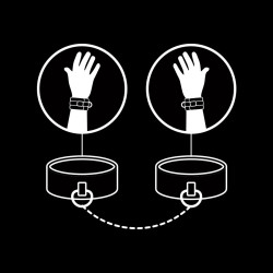 FETISH SUBMISSIVE - VEGAN LEATHER HANDCUFFS WITH NOPRENE LINING