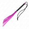 KINK - MINI SILIKONOWY BICZ Z 6 FIOLETOWYMI KORALIKAMI 26 CM