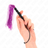 KINK - MINI SILIKONOWY BICZ Z 6 FIOLETOWYMI KORALIKAMI 26 CM