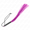 KINK - MINI SILIKONOWY BICZ Z 6 FIOLETOWYMI KORALIKAMI 26 CM